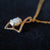 Diamond Style Australian Crystal Opal necklace In Gold 18k Gold Plated 925 Sterling Silver