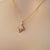 Diamond Style Australian Crystal Opal necklace In Gold 18k Gold Plated 925 Sterling Silver