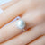 Dainty Graceful Halo Wedding Freshwater Pearl Ring