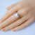 Dainty Graceful Halo Wedding Freshwater Pearl Ring