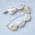 Natural freshwater big baroque coin shaped pearl necklace & bracelet set