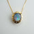 14K Gold Vintage Style Black Opal Necklace
