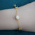 Natural Australian solid white opal bracelet, 8x6mm bracelet, four leaf flower bracelet-Vsabel Jewellery