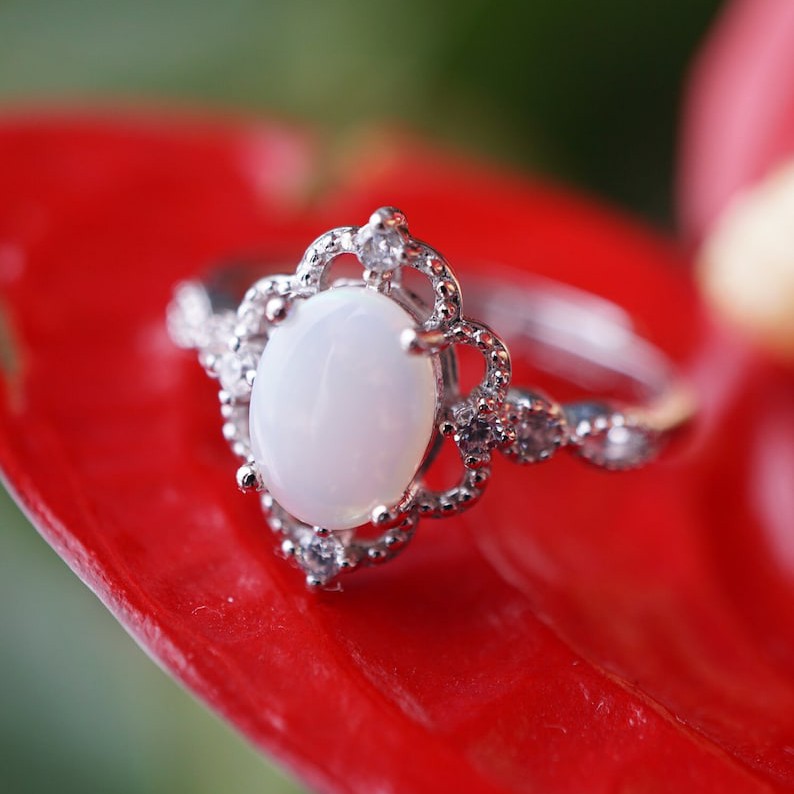 Radiant Crystal Opal Ring