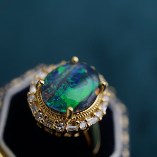 Genuine Silver Opal Ring: Timeless Elegance