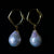 Elegant Baroque Pearl Hoop Earrings