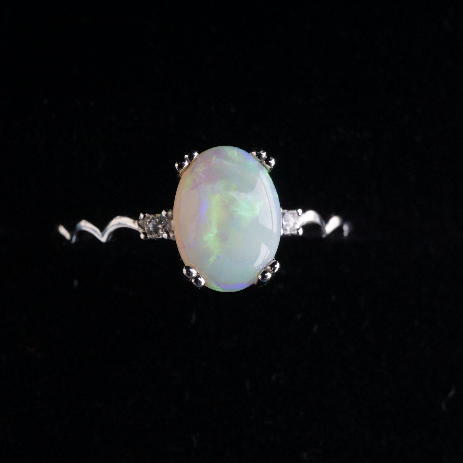 Stunning Australian Crystal Opal Ring-Vsabel Jewellery