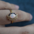 Dual-Tone White Opal Ring - Elegant & Timeless-Vsabel Jewellery