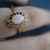 Dual-Tone White Opal Ring - Elegant & Timeless-Vsabel Jewellery