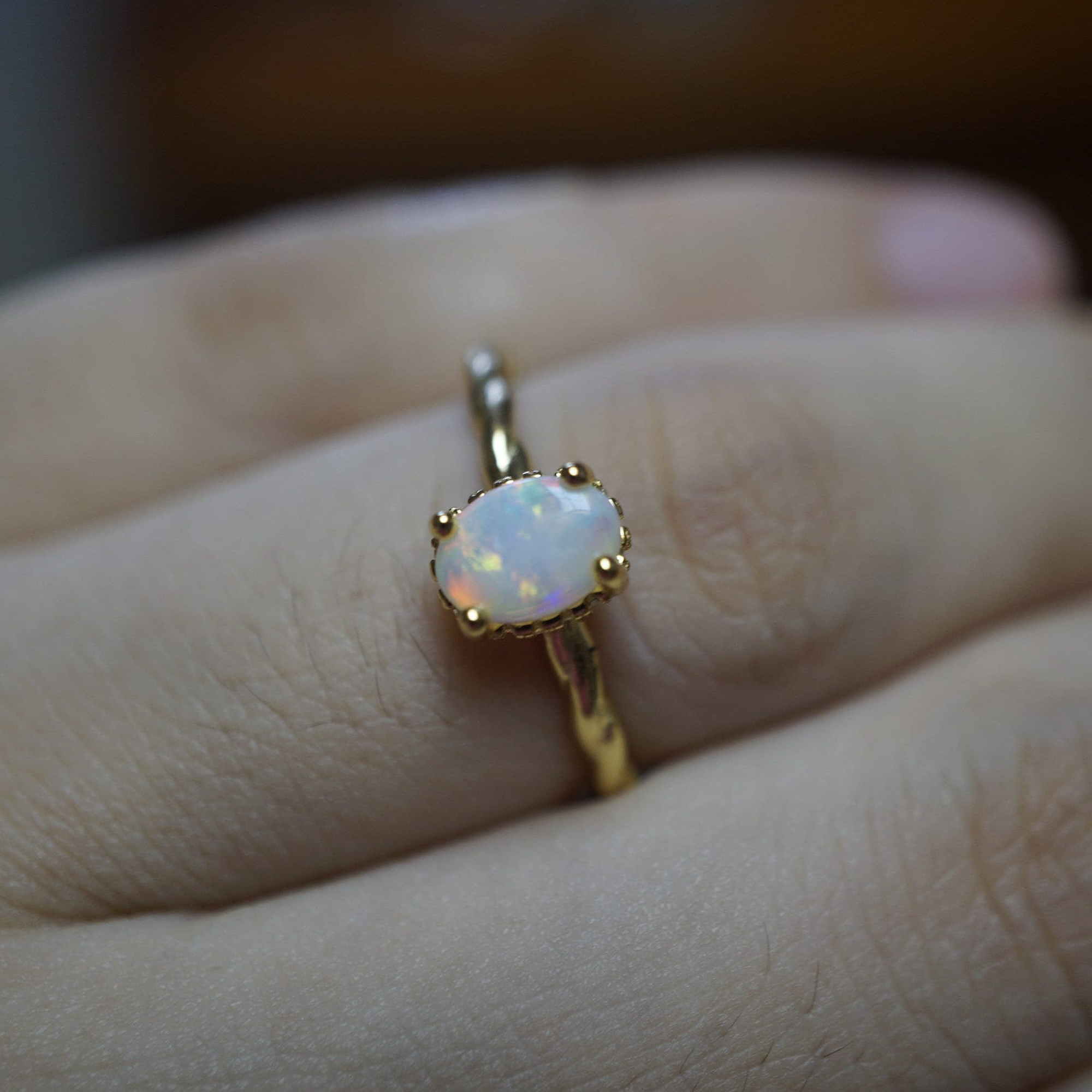 Elegant Australian Crystal Opal Ring-Vsabel Jewellery