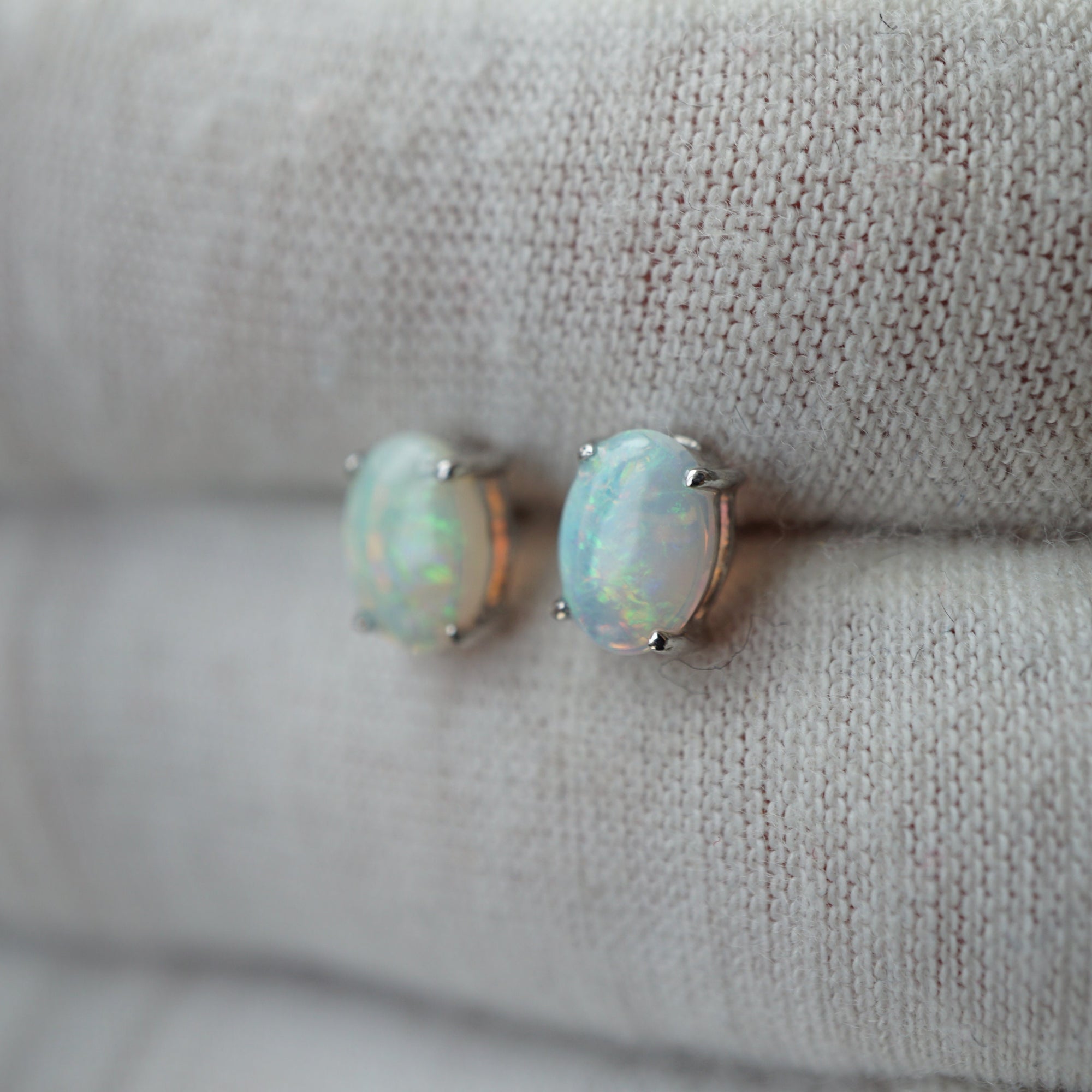 Exquisite 18k Opal Earring Studs - Wedding Jewelry-Vsabel Jewellery