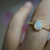 Dainty Australian Opal Ring - October Birthstone Stackable Beauty-Vsabel Jewellery