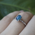 Simple silver opal ring | australian opal triplet ring | solitaire and minimalist style opal ring for your engagement-Vsabel Jewellery