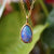 Myst Blue Solid Australian Black Opal Necklace - Timeless Elegance-Vsabel Jewellery