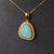 Antique Style Black Opal Necklace - 14k Gold & Freshwater Pearl-Vsabel Jewellery