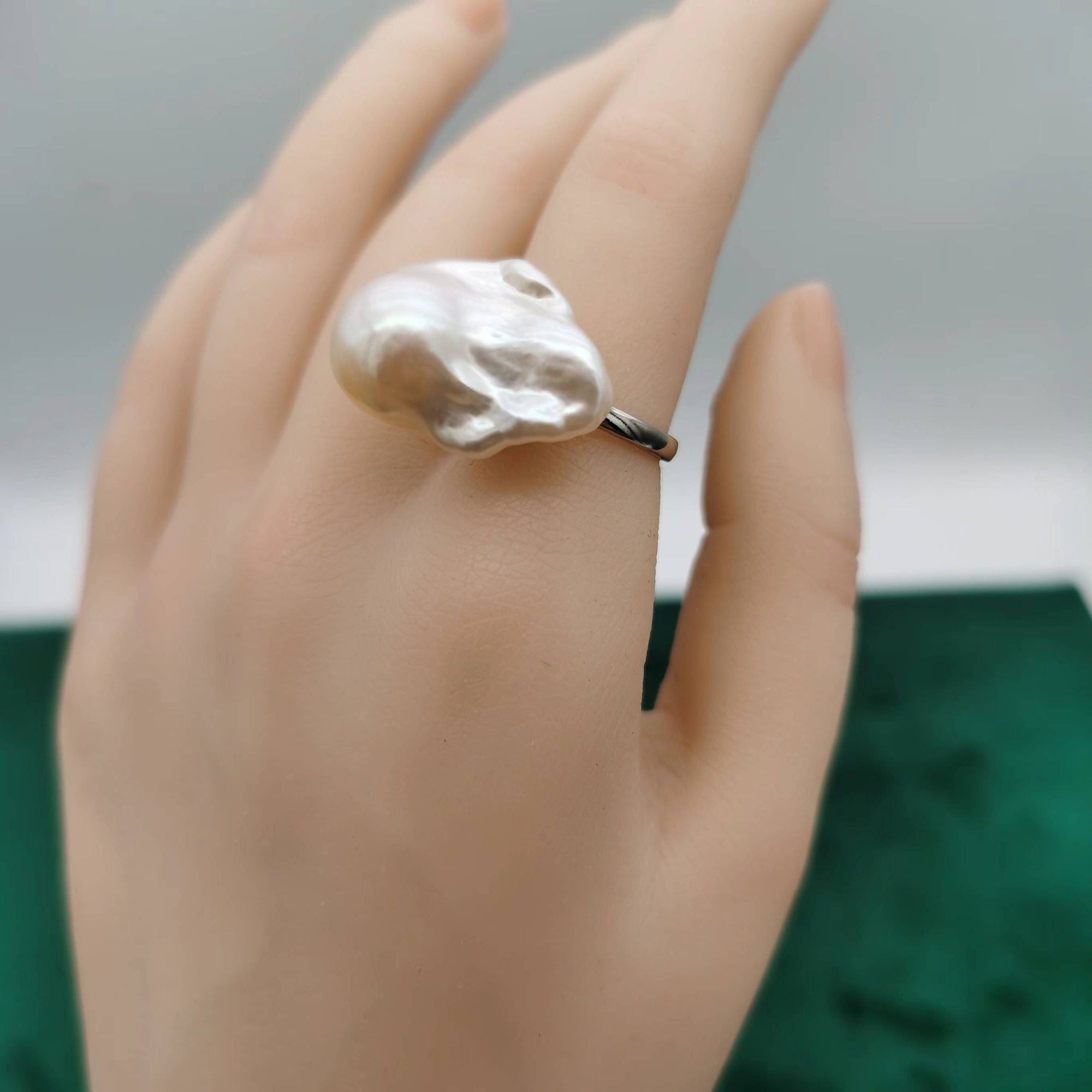 Artisan Handcrafted Baroque Pearl Ring