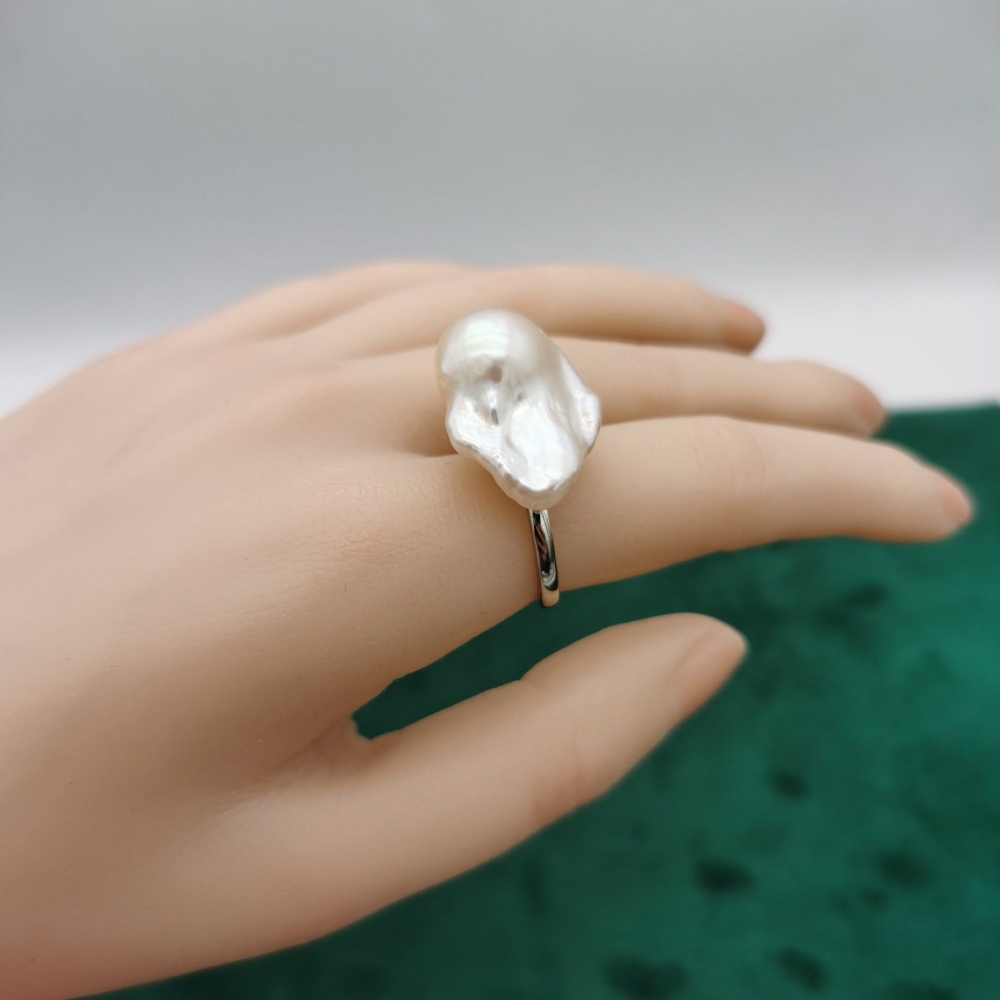 Artisan Handcrafted Baroque Pearl Ring