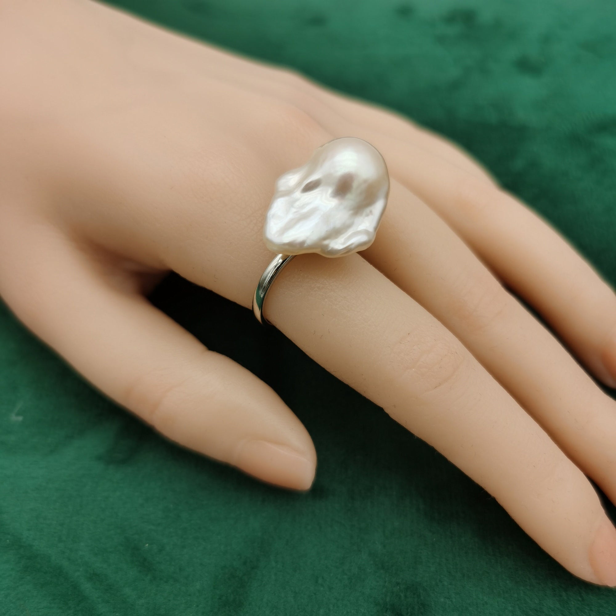 Artisan Handcrafted Baroque Pearl Ring