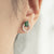 Chrome Diopside Earrings with Cubic Zirconias