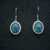 Unique blue & green triplet dangle opal earrings, australian natural triplet opal earrings, gemstone earrings, wedding jewelry-Vsabel Jewellery