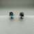 18K Gold Plated London Blue Topaz Stud Earrings