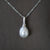 Natural Large White Oval Freshwater Rice Pearl Pendant