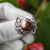 Elegant Sterling Silver Purple Pearl Ring