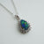Rainbow australian boulder doublet opal pendant necklace with cubic zirconia's in 925 silver, a perfect gift for her-Vsabel Jewellery