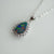 Rainbow australian boulder doublet opal pendant necklace with cubic zirconia's in 925 silver, a perfect gift for her-Vsabel Jewellery