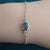 Stunning silver natural australian opal bracelet, 8x6 opal bracelet, rainbown opal bracelet-Vsabel Jewellery