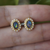 Vintage Gold Triplet Opal Stud Earrings - Timeless Elegance-Vsabel Jewellery