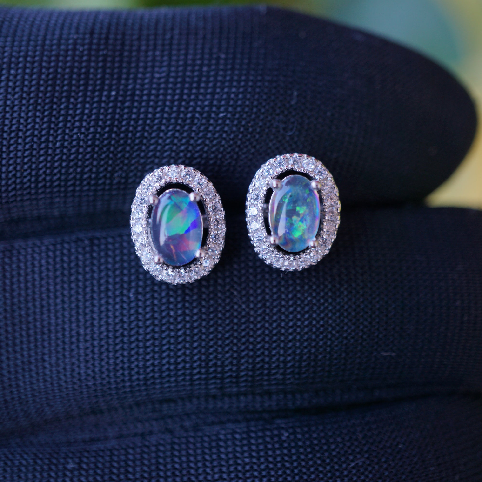 Green Opal Triplet Earrings - Australian Jewelry & Gifts-Vsabel Jewellery
