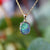 Elegant 18k Yellow Gold Triplet Opal Necklace-Vsabel Jewellery