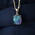 Elegant 18k Yellow Gold Triplet Opal Necklace-Vsabel Jewellery